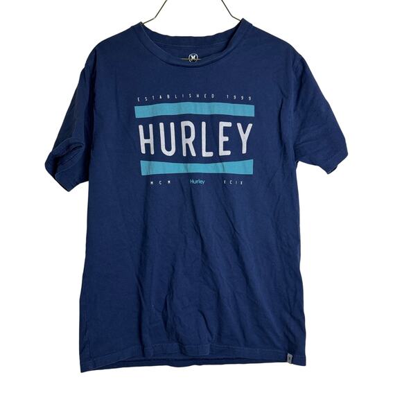 Hurley Navy Blue Graphic Short Sleeve t-shirt Size‎ MEDIUM - Picture 1 of 3